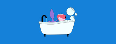 illlustration of toys in a bathtub