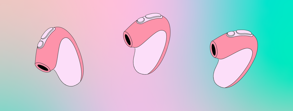 Puff suction vibrator illustration