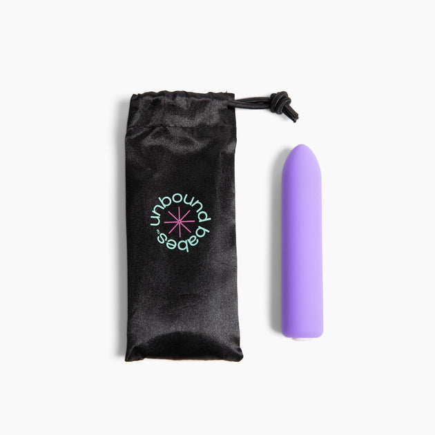 purple zip vibrators and storage bag