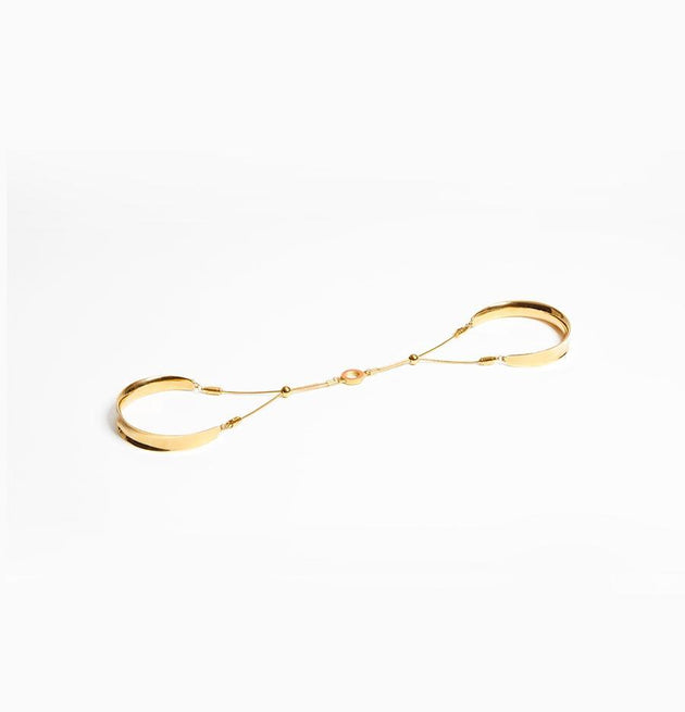 Gold bangle product image on a white background