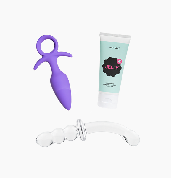 Booty Nights Set Shimmy Plug + Jelly Lube | Unbound Booty Nights Set Shimmy Plug + Jelly Lube | Unbound