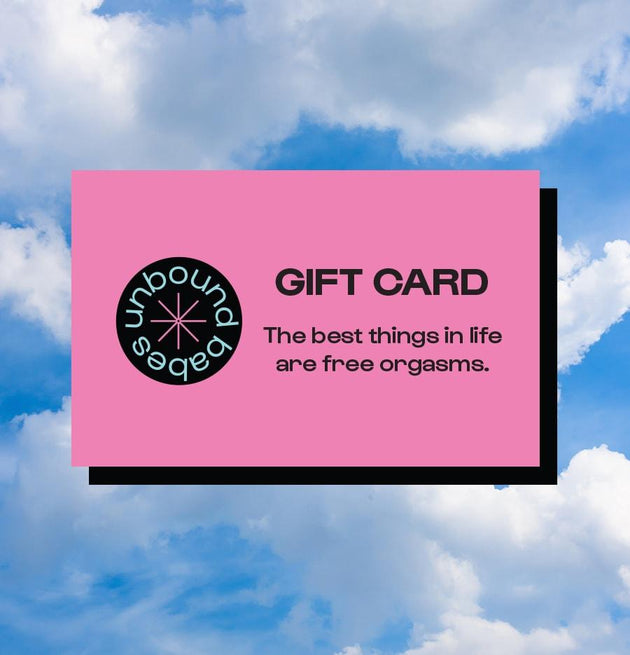 unbound digital gift card on top of a sky background
