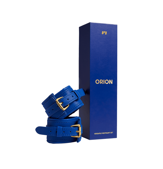 Orion handcuffs with blue box packaging