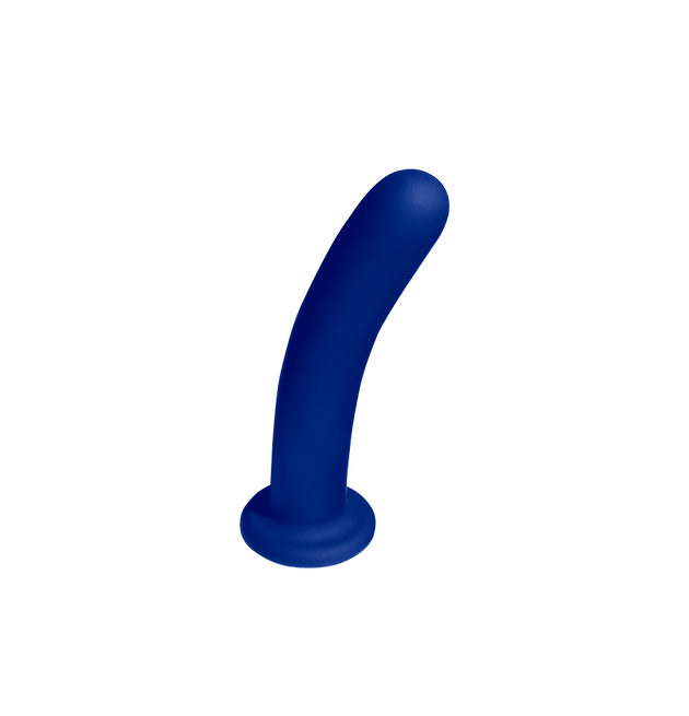 Navy blue silicone dildo